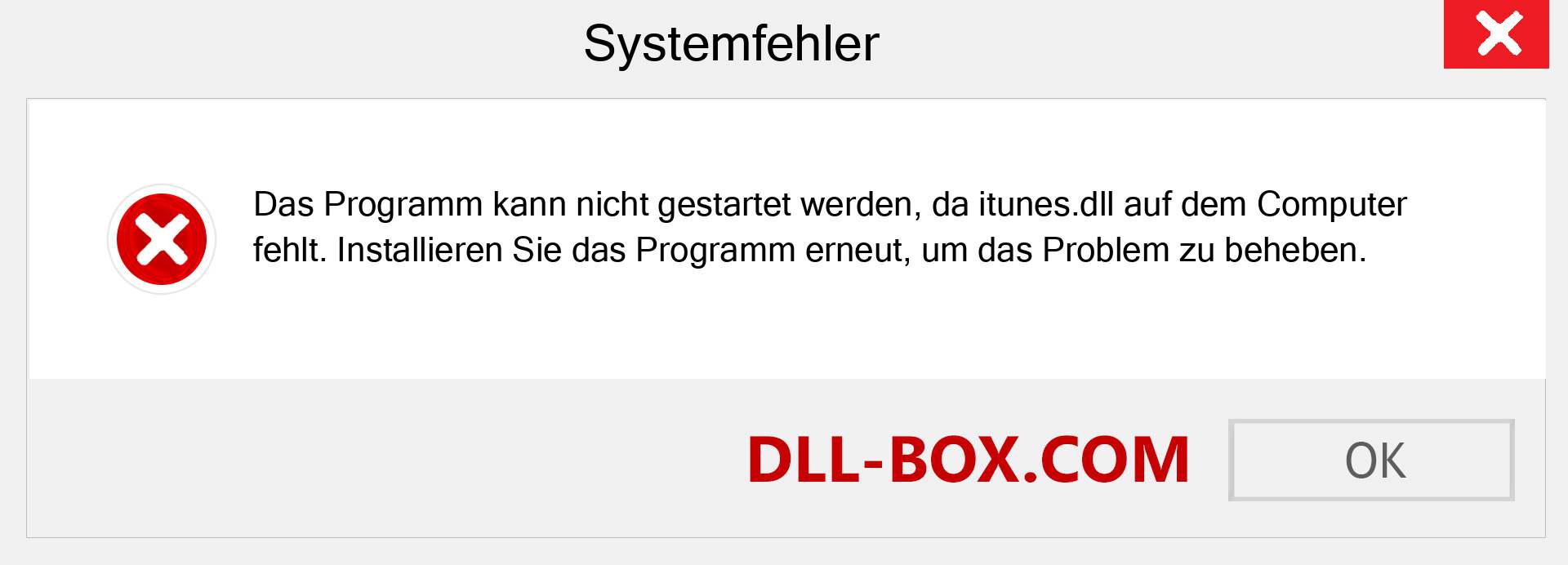 itunes.dll-Datei fehlt?. Download für Windows 7, 8, 10 - Fix itunes dll Missing Error unter Windows, Fotos, Bildern